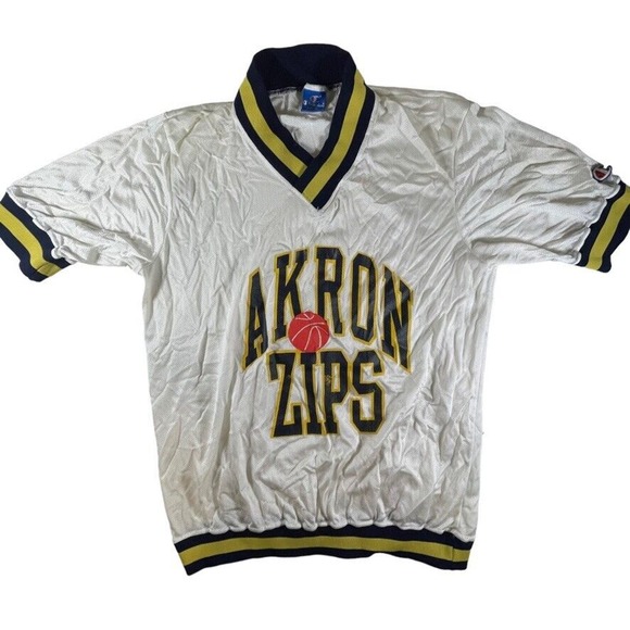 University of Akron Zips basketball vintage 90s Champion mesh shooting shirt